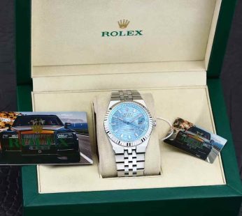 ROLEX WATCH: OYSTER PERPETUAL LAND-DWELLER & TRAVEL POUCH